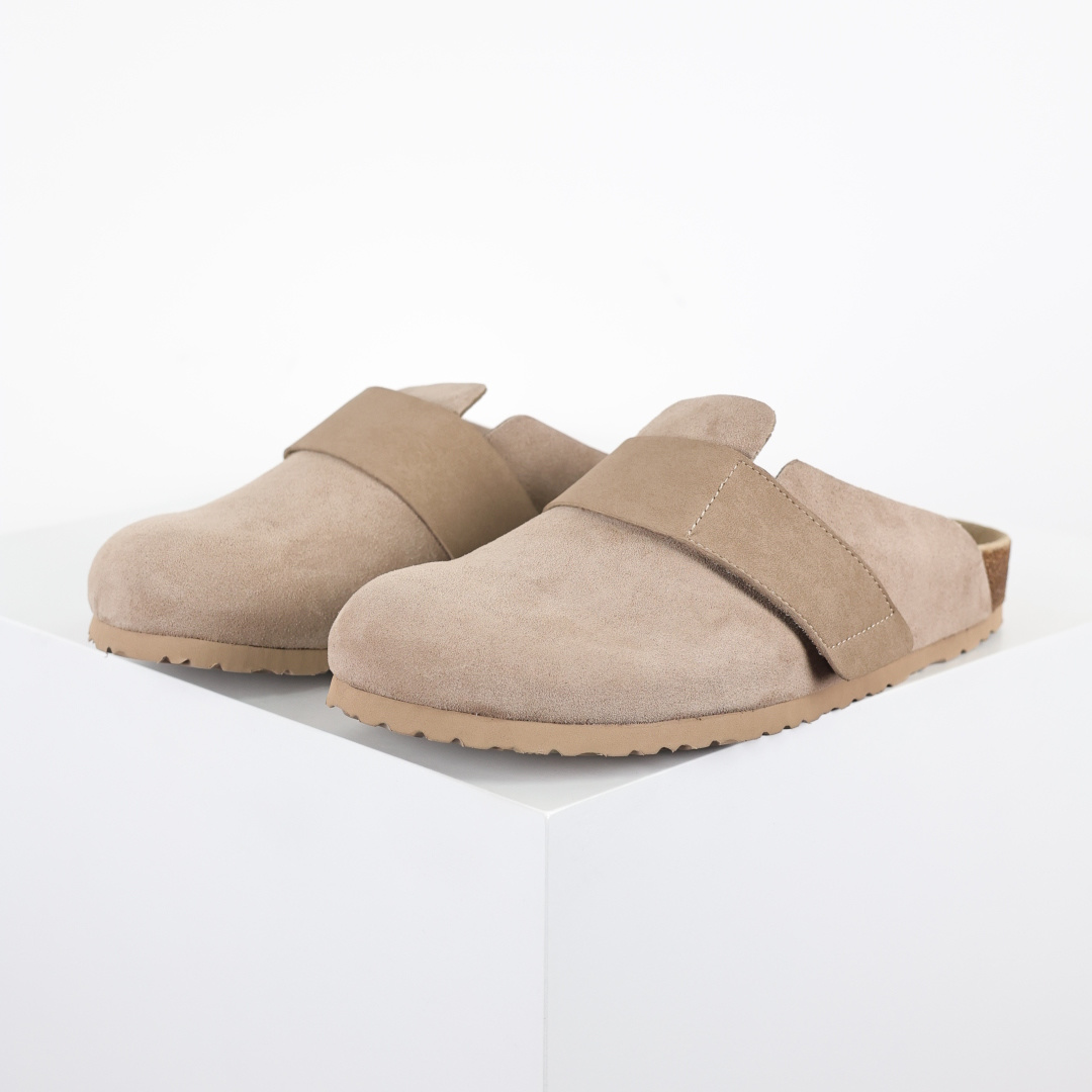 Birkenstock Roma 勃肯 包头魔术贴半拖 浅卡其全新勃肯半拖 舒适又时髦 潮人必备单品 正