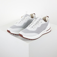 Loro Piana Week End Walk Evo 针织网面休闲运动鞋 男款牛皮革 网眼平底系带 运动鞋 浅灰白 Loro Piana Week End Walk Evo 针织网面休闲运动鞋 男款牛皮革 网眼平底系带 运动鞋 浅灰白