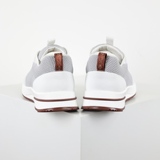 Loro Piana Week End Walk Evo 针织网面休闲运动鞋 男款牛皮革 网眼平底系带 运动鞋 浅灰白 Loro Piana Week End Walk Evo 针织网面休闲运动鞋 男款牛皮革 网眼平底系带 运动鞋 浅灰白