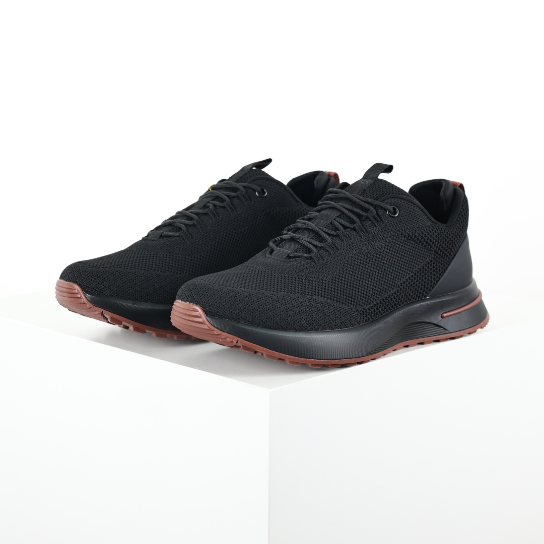 Loro Piana Week End Walk Evo 针织网面休闲运动鞋 男款牛皮革 网眼平底系带 运动鞋 黑武士 Loro Piana Week End Walk Evo 针织网面休闲运动鞋 男款牛皮革 网眼平底系带 运动鞋 黑武士