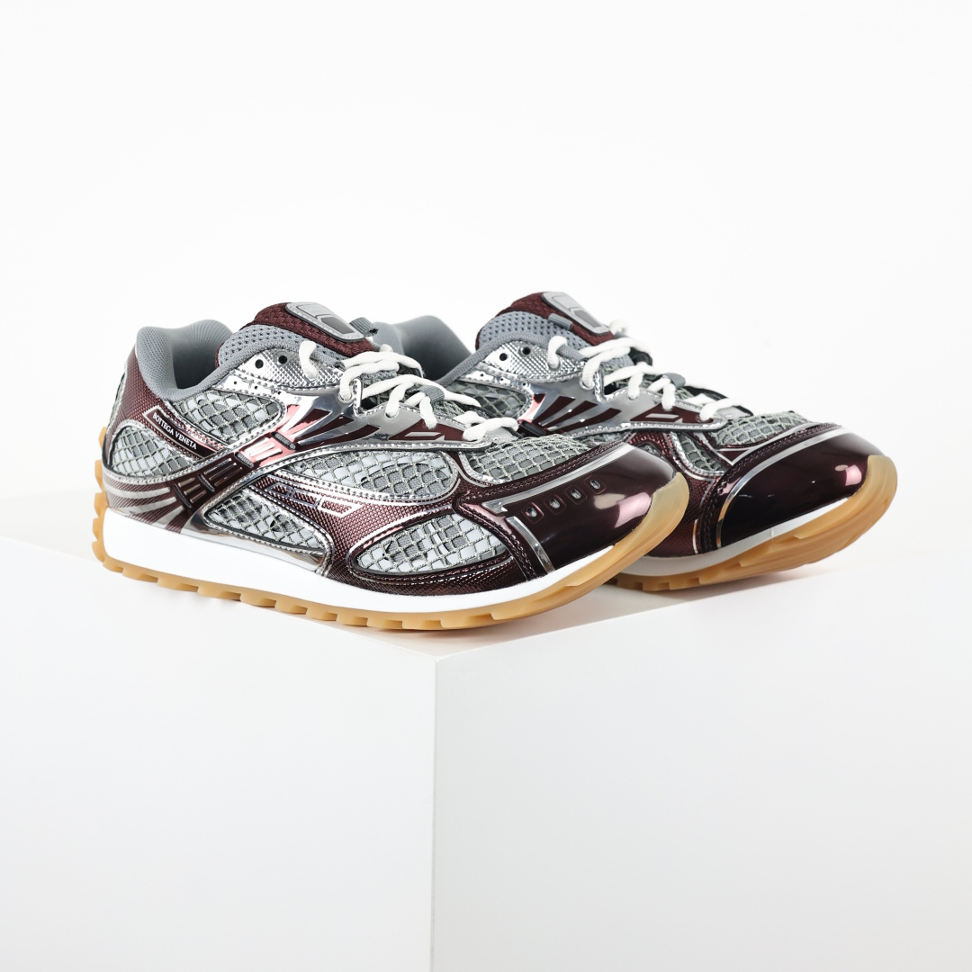 BV Bottega Veneta Orbit 时尚休闲运动鞋 酒红银镜面 原版一比一开发 新款BV葆蝶家时尚休闲 Or BV Bottega Veneta Orbit 时尚休闲运动鞋 酒红银镜面 原版一比一开发 新款BV葆蝶家时尚休闲 Or