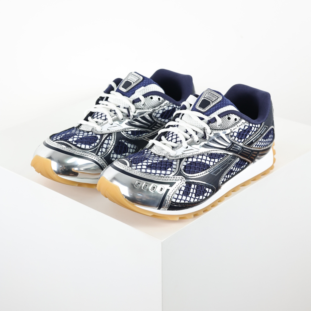 BV Bottega Veneta Orbit 时尚休闲运动鞋 藏蓝银镜面 原版一比一开发 新款BV葆蝶家时尚休闲 Or BV Bottega Veneta Orbit 时尚休闲运动鞋 藏蓝银镜面 原版一比一开发 新款BV葆蝶家时尚休闲 Or