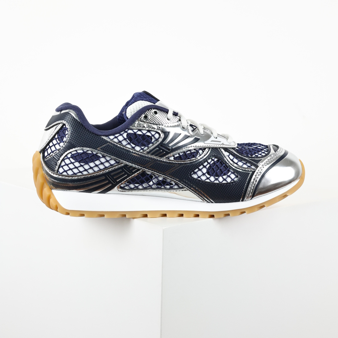 BV Bottega Veneta Orbit 时尚休闲运动鞋 藏蓝银镜面 原版一比一开发 新款BV葆蝶家时尚休闲 Or BV Bottega Veneta Orbit 时尚休闲运动鞋 藏蓝银镜面 原版一比一开发 新款BV葆蝶家时尚休闲 Or