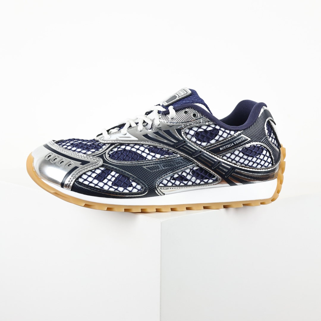 BV Bottega Veneta Orbit 时尚休闲运动鞋 藏蓝银镜面 原版一比一开发 新款BV葆蝶家时尚休闲 Or BV Bottega Veneta Orbit 时尚休闲运动鞋 藏蓝银镜面 原版一比一开发 新款BV葆蝶家时尚休闲 Or