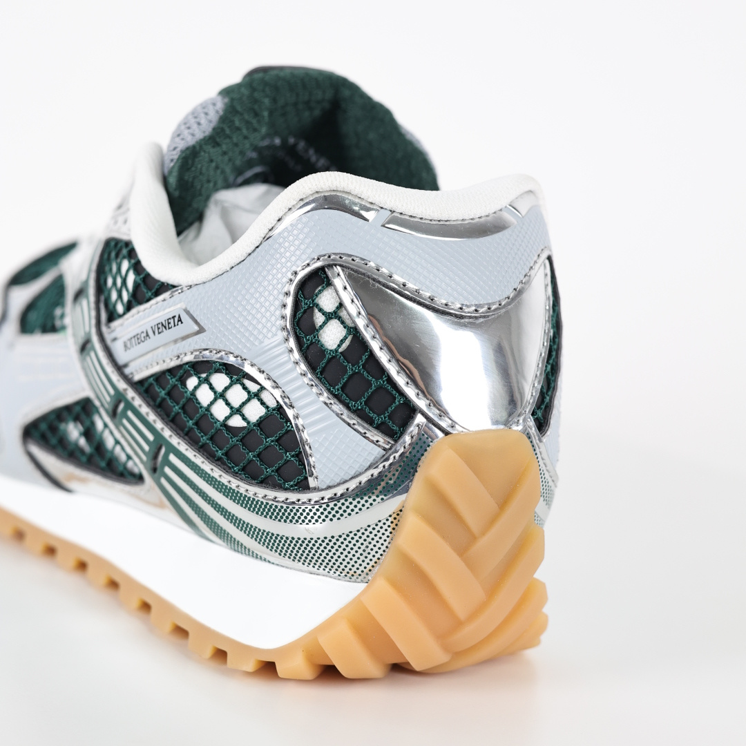 自取 BV Bottega Veneta Orbit 时尚休闲运动鞋 深绿银 原版一比一开发 新款BV葆蝶家时尚休闲 O