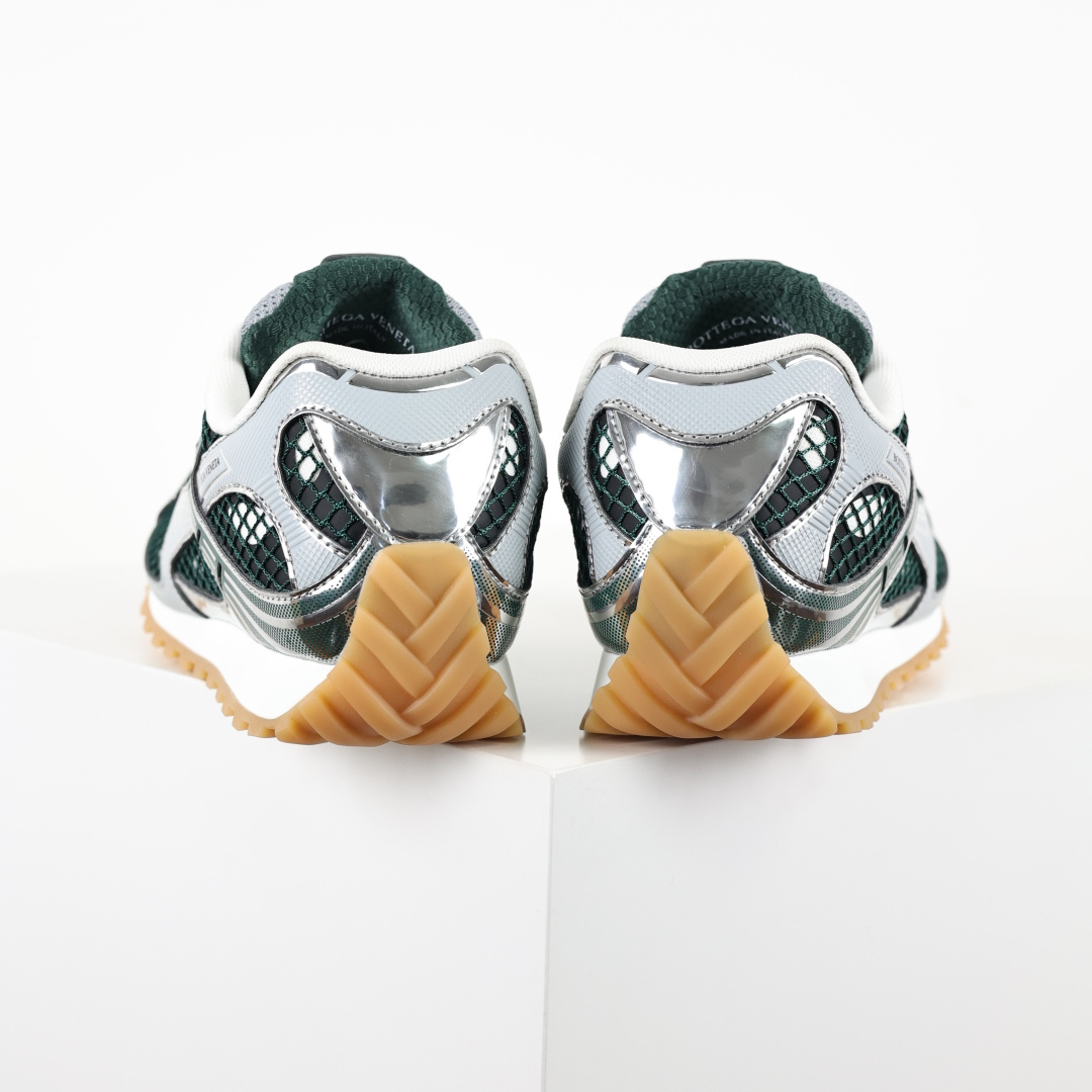 自取 BV Bottega Veneta Orbit 时尚休闲运动鞋 深绿银 原版一比一开发 新款BV葆蝶家时尚休闲 O