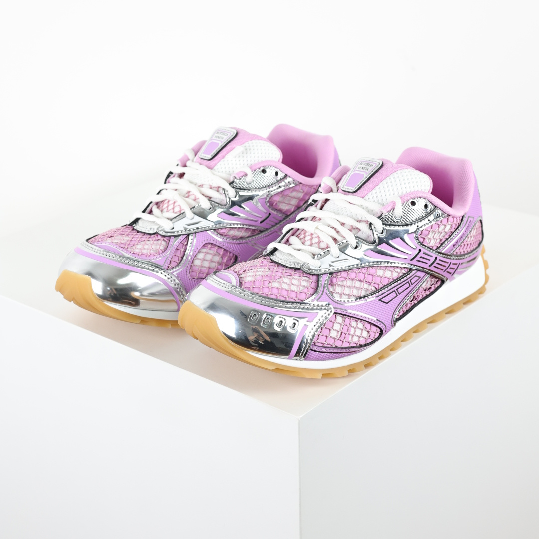 自取 BV Bottega Veneta Orbit 时尚休闲运动鞋 粉紫银 原版一比一开发 新款BV葆蝶家时尚休闲 O