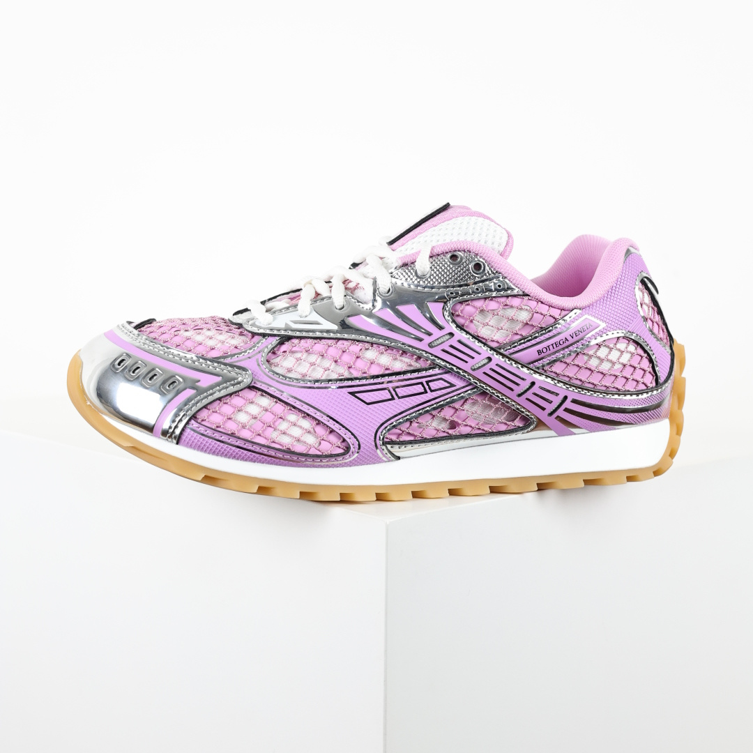 自取 BV Bottega Veneta Orbit 时尚休闲运动鞋 粉紫银 原版一比一开发 新款BV葆蝶家时尚休闲 O