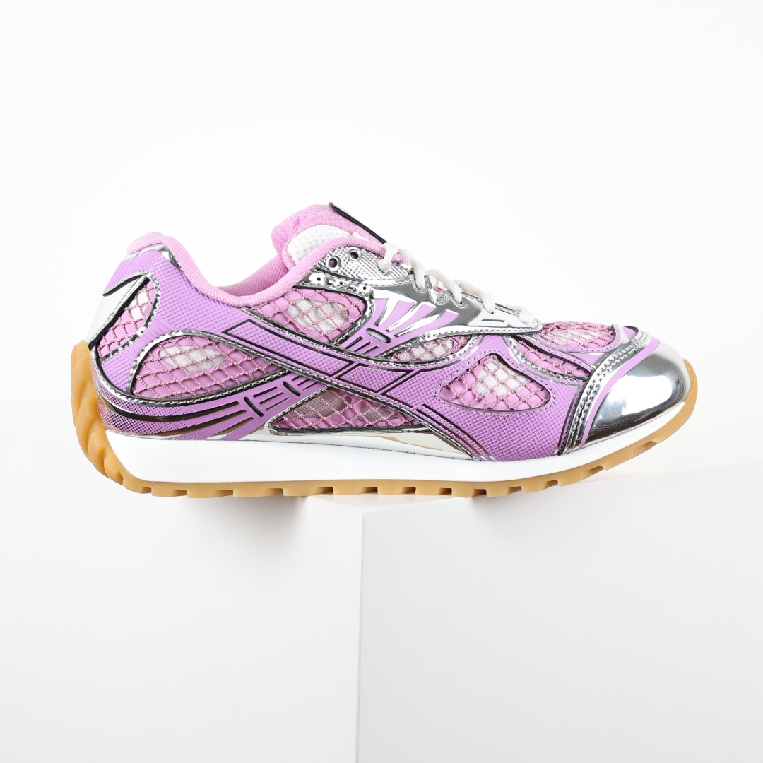 自取 BV Bottega Veneta Orbit 时尚休闲运动鞋 粉紫银 原版一比一开发 新款BV葆蝶家时尚休闲 O