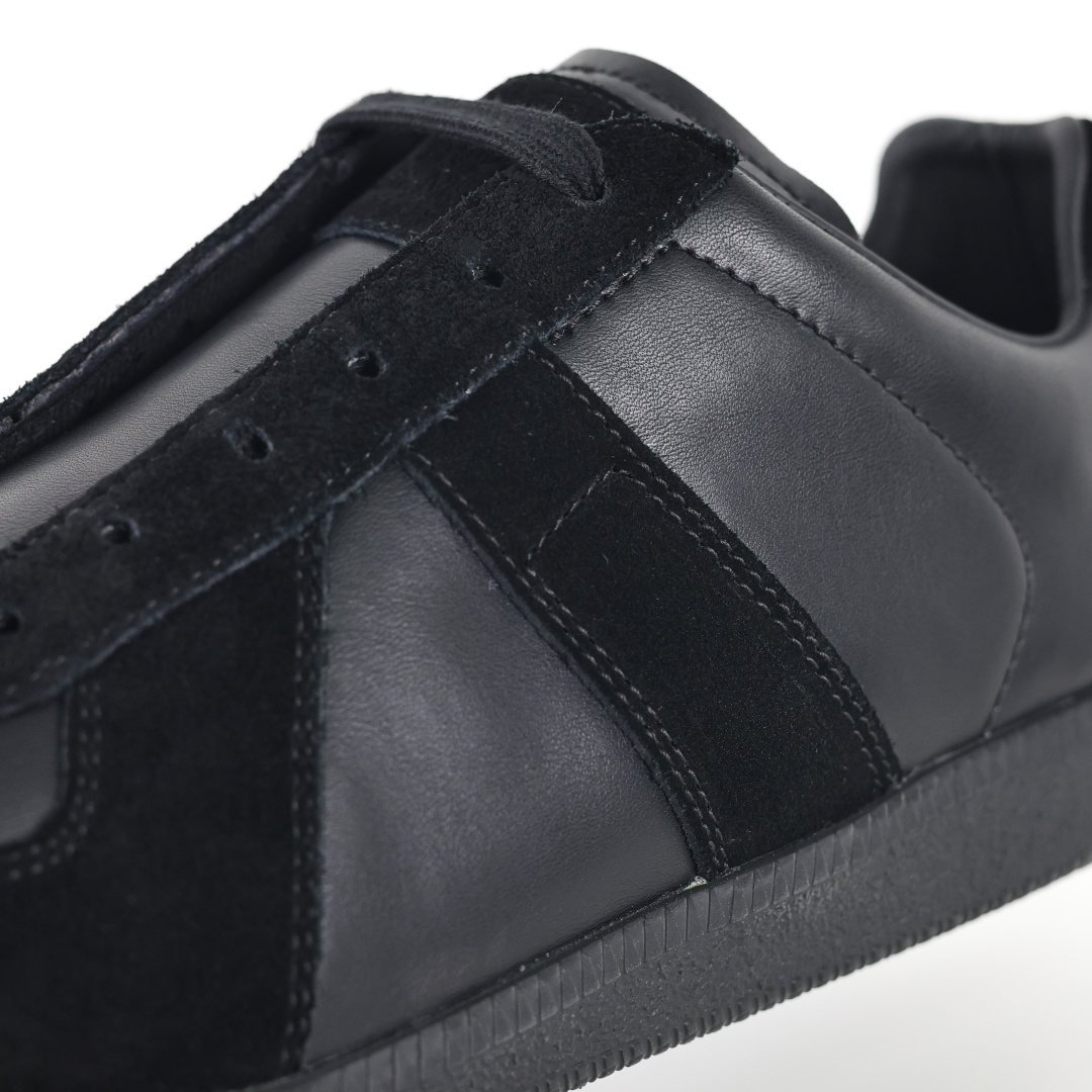 Maison Margiela Calfskin Replica 马吉拉 德训运动休闲板鞋 全黑 东莞纯原 原版一比一开