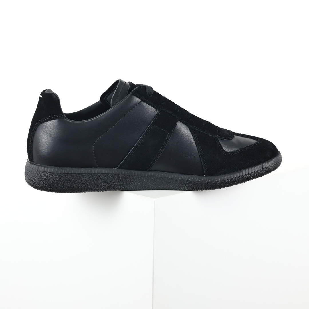 Maison Margiela Calfskin Replica 马吉拉 德训运动休闲板鞋 全黑 东莞纯原 原版一比一开