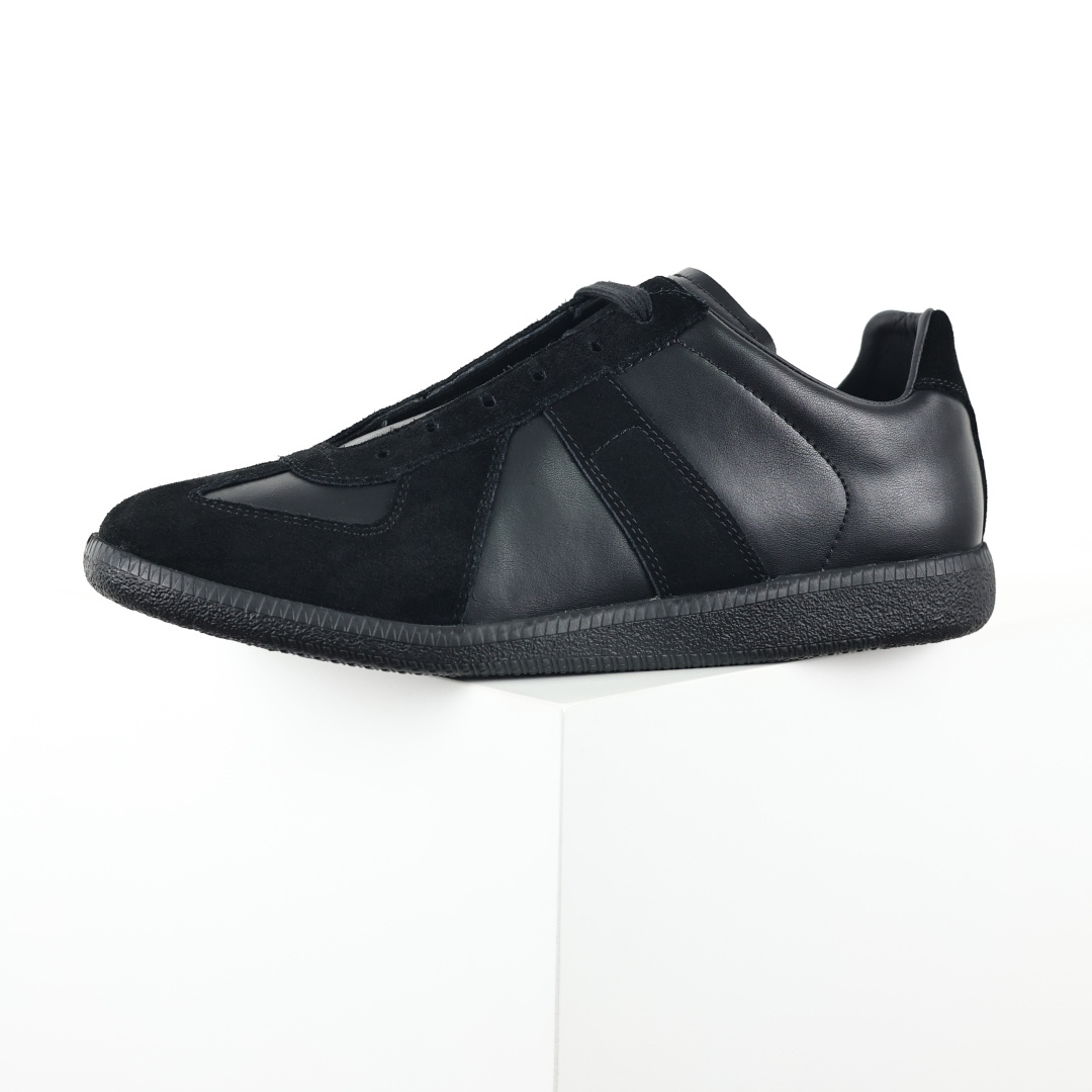 Maison Margiela Calfskin Replica 马吉拉 德训运动休闲板鞋 全黑 东莞纯原 原版一比一开