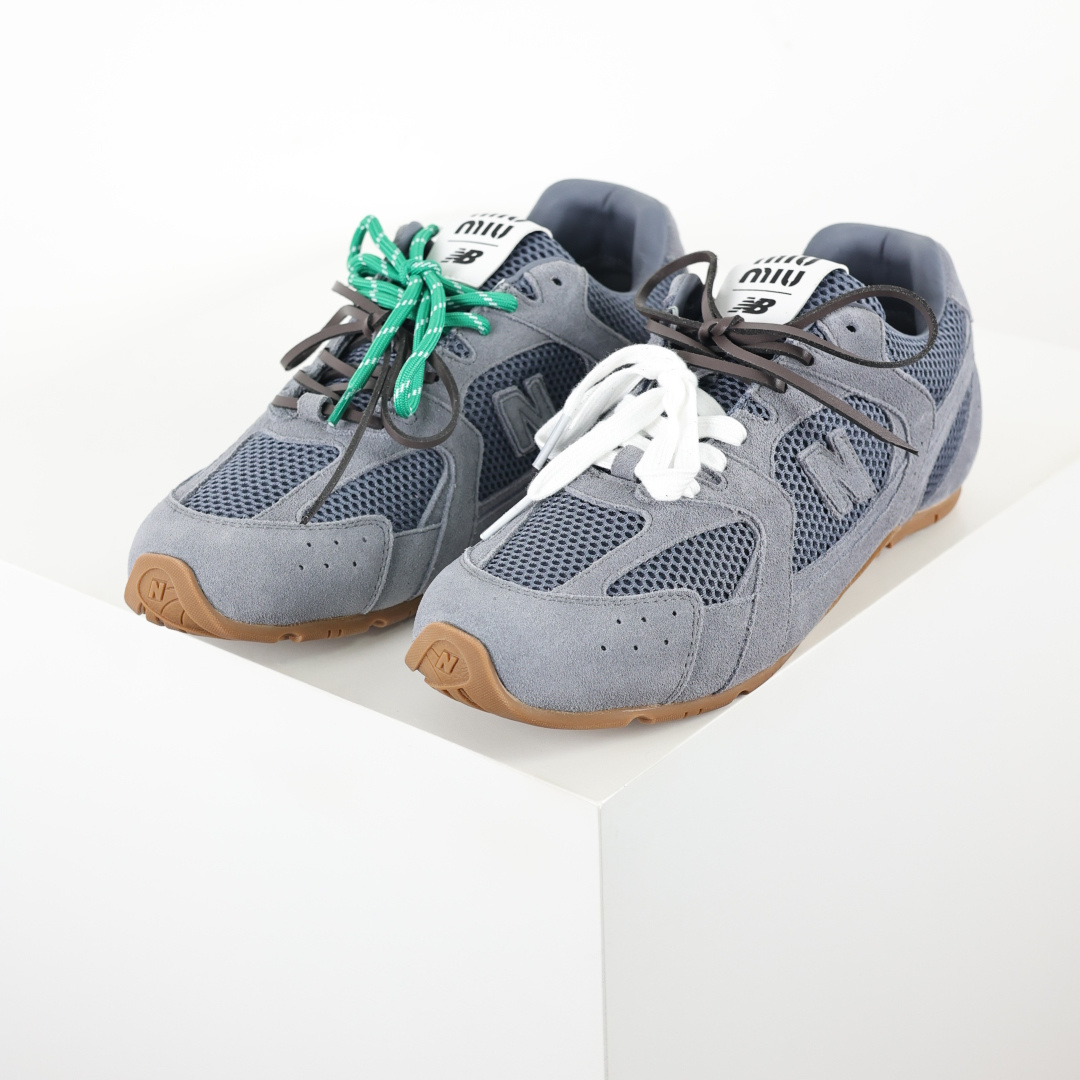 M1u M1u x NB 530联名款 灰蓝棕 大厂出品 全套原楦原纸板原厂数据开发 原厂三文治网纱 原装进口头层牛皮正