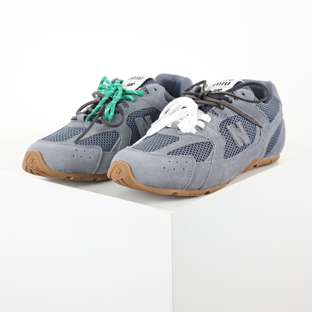 M1u M1u x NB 530联名款 灰蓝棕 大厂出品 全套原楦原纸板原厂数据开发 原厂三文治网纱 原装进口头层牛皮正