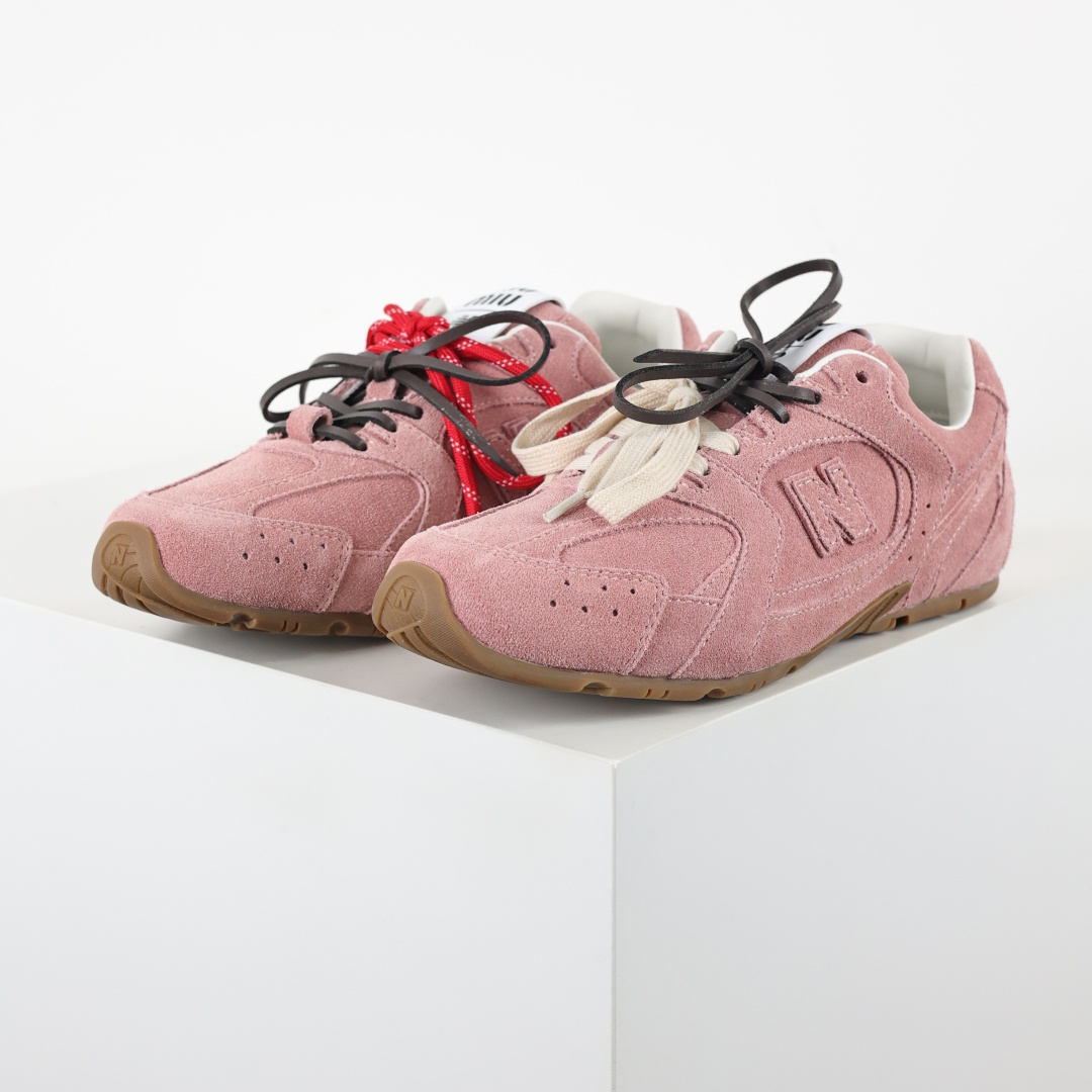 M1u M1u x NB 530联名款 粉棕 大厂出品 全套原楦原纸板原厂数据开发 原厂三文治网纱 原装进口头层牛皮正确