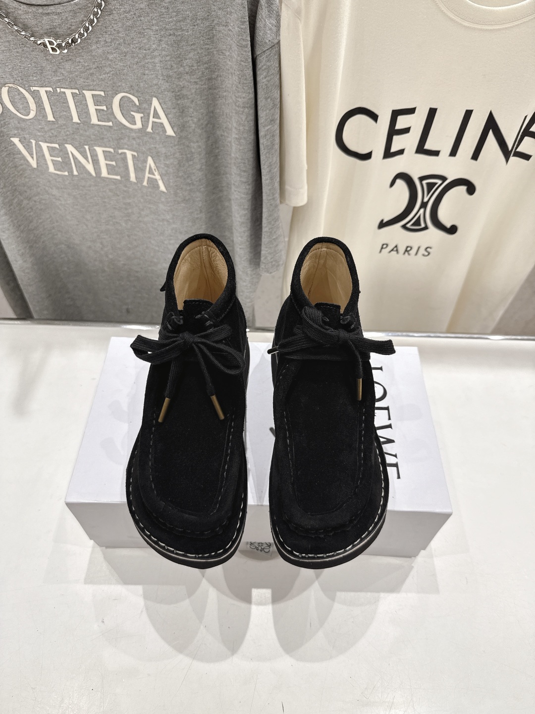 高版本出厂 高帮 男码+10
  LOEWE/罗意威 25ss秋冬新款明星同款绑带高帮复古英伦风休闲鞋乐