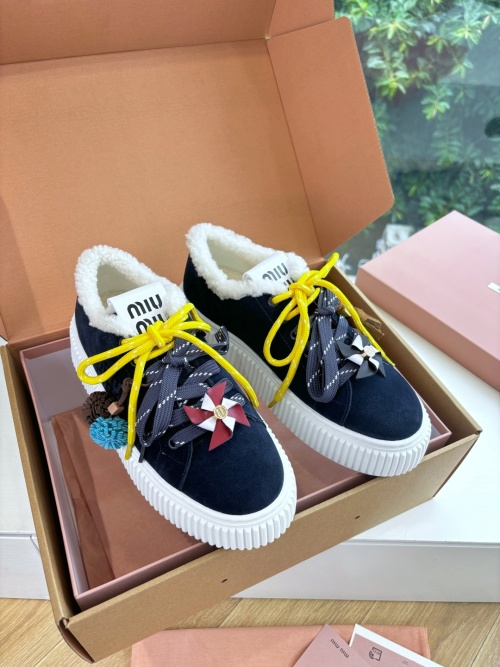 Miu Miu Women's Wool-Lined Suede Platform Sneakers - Comfortable & Stylish 1 Miu Miu Women's Wool-Lined Suede Platform Sneakers - Comfortable & Stylish