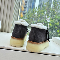 G036所见即所得代购级别市面最高版本 PRADA 普拉达秋冬新款△三角标一脚蹬羊毛鞋,厚底靴 雪地靴 双色擦色牛绒真羊 G036所见即所得代购级别市面最高版本 PRADA 普拉达秋冬新款△三角标一脚蹬羊毛鞋,厚底靴 雪地靴 双色擦色牛绒真羊