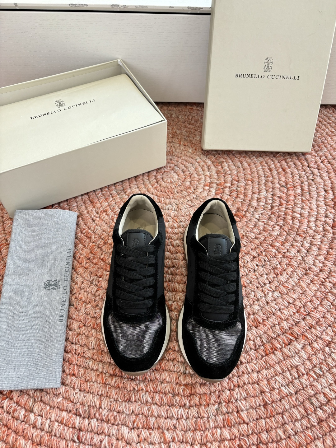 G909所见即所得bc代购级女鞋brunell* cucinell*运动板鞋麂皮新款真的一眼爱上德训鞋体闲鞋上脚超级舒服