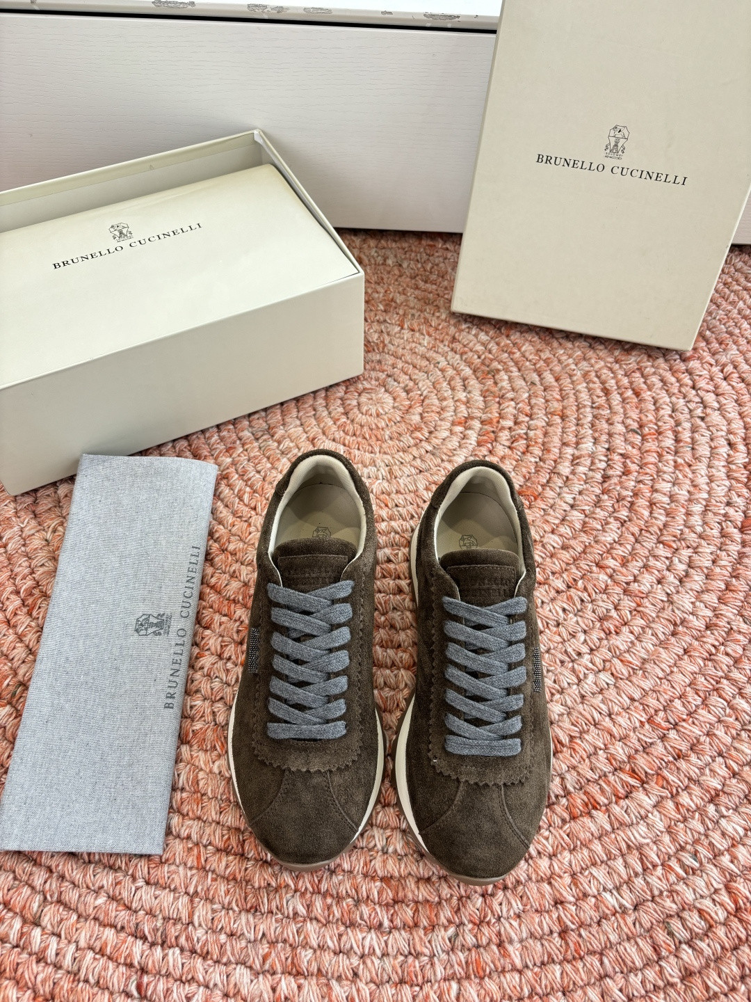 G909所见即所得bc代购级女鞋brunell* cucinell*运动板鞋麂皮新款真的一眼爱上德训鞋体闲鞋上脚超级舒服
