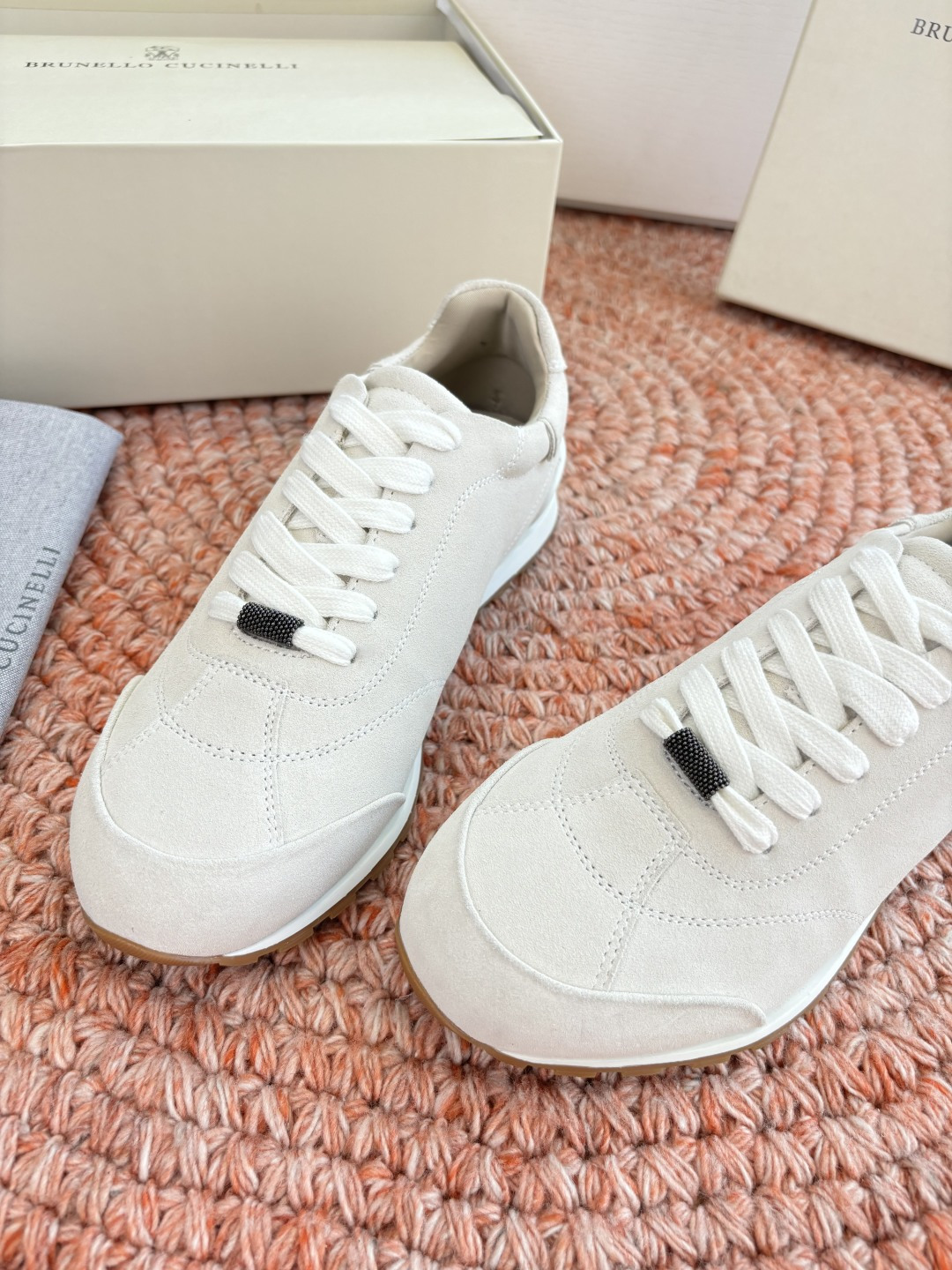 G909所见即所得bc代购级女鞋brunell* cucinell*运动板鞋麂皮新款真的一眼爱上德训鞋体闲鞋上脚超级舒服