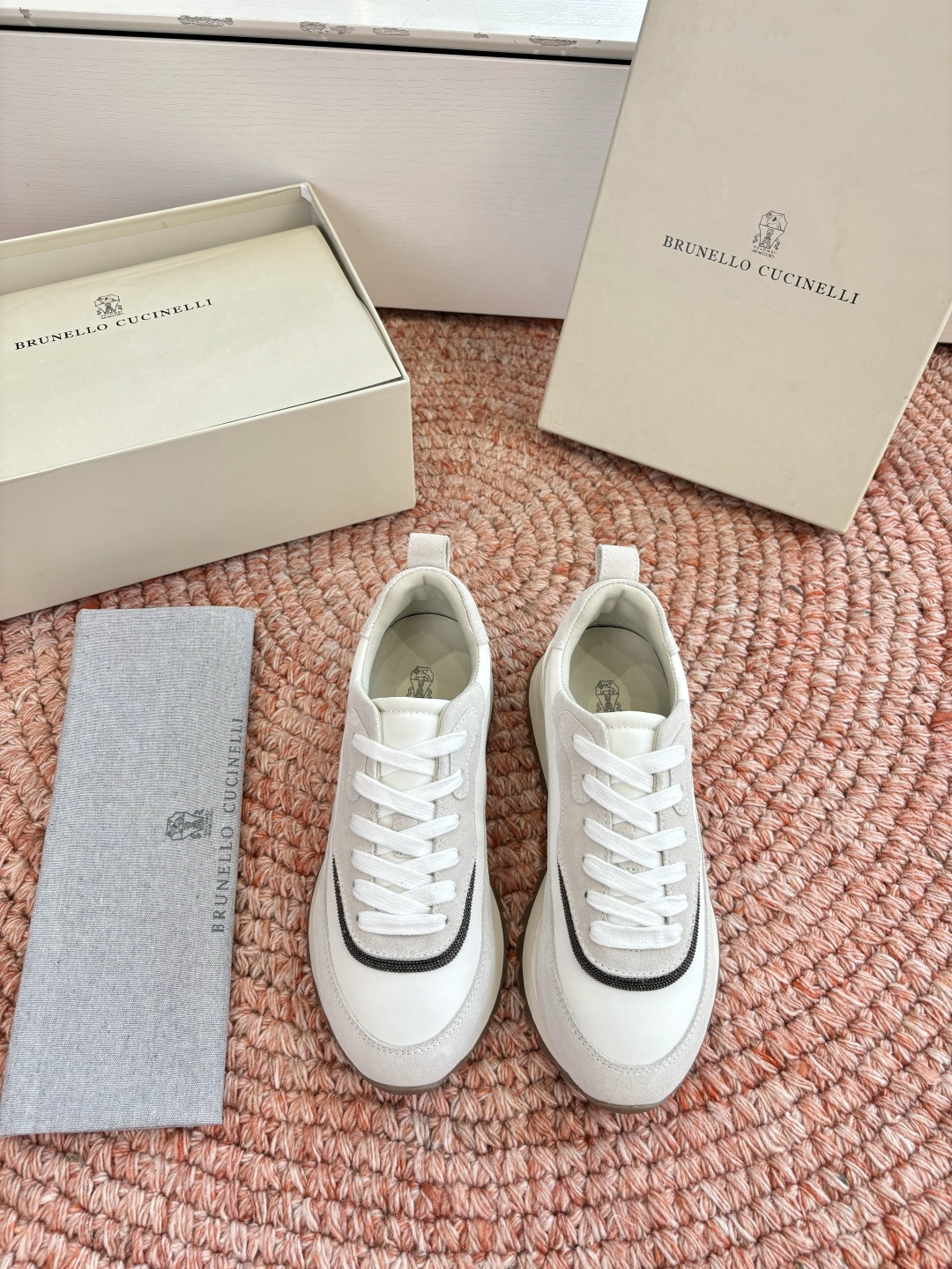 G909所见即所得bc代购级女鞋brunell* cucinell*运动板鞋麂皮新款真的一眼爱上德训鞋体闲鞋上脚超级舒服