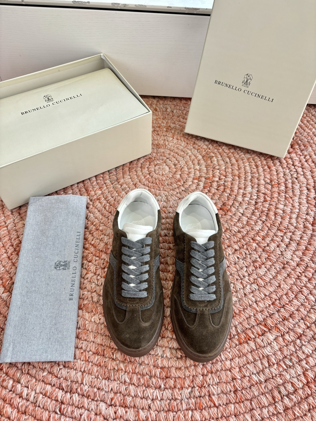 G909所见即所得bc代购级女鞋brunell* cucinell*运动板鞋麂皮新款真的一眼爱上德训鞋体闲鞋上脚超级舒服