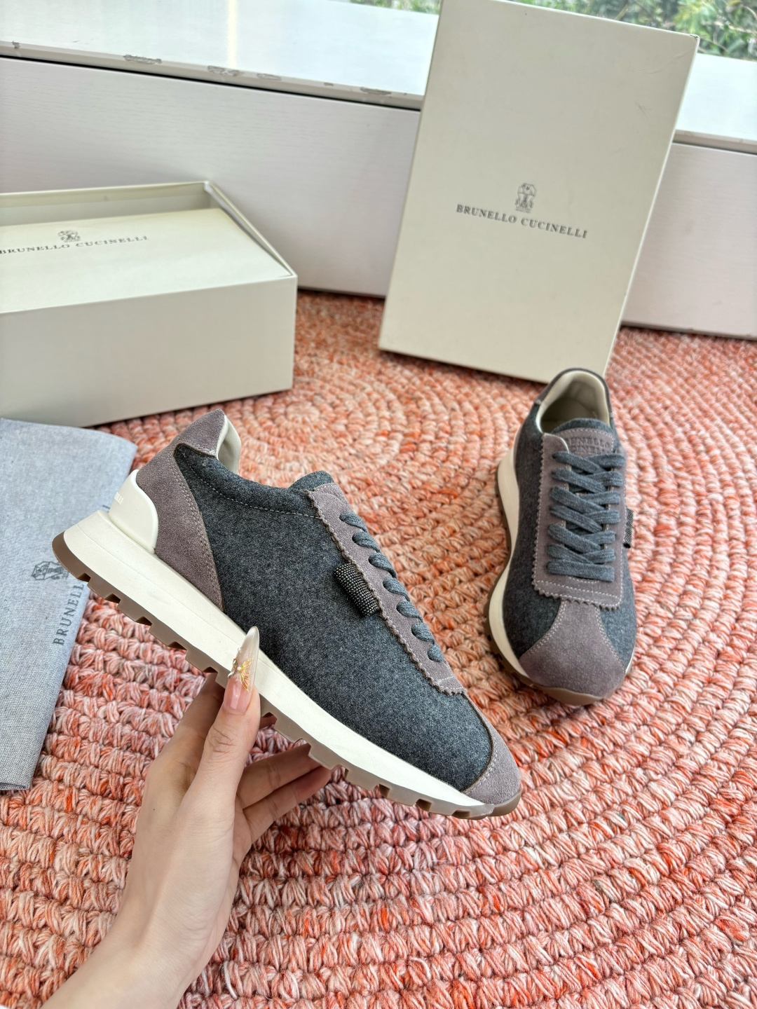 G909所见即所得bc代购级女鞋brunell* cucinell*运动板鞋麂皮新款真的一眼爱上德训鞋体闲鞋上脚超级舒服 G909所见即所得bc代购级女鞋brunell* cucinell*运动板鞋麂皮新款真的一眼爱上德训鞋体闲鞋上脚超级舒服