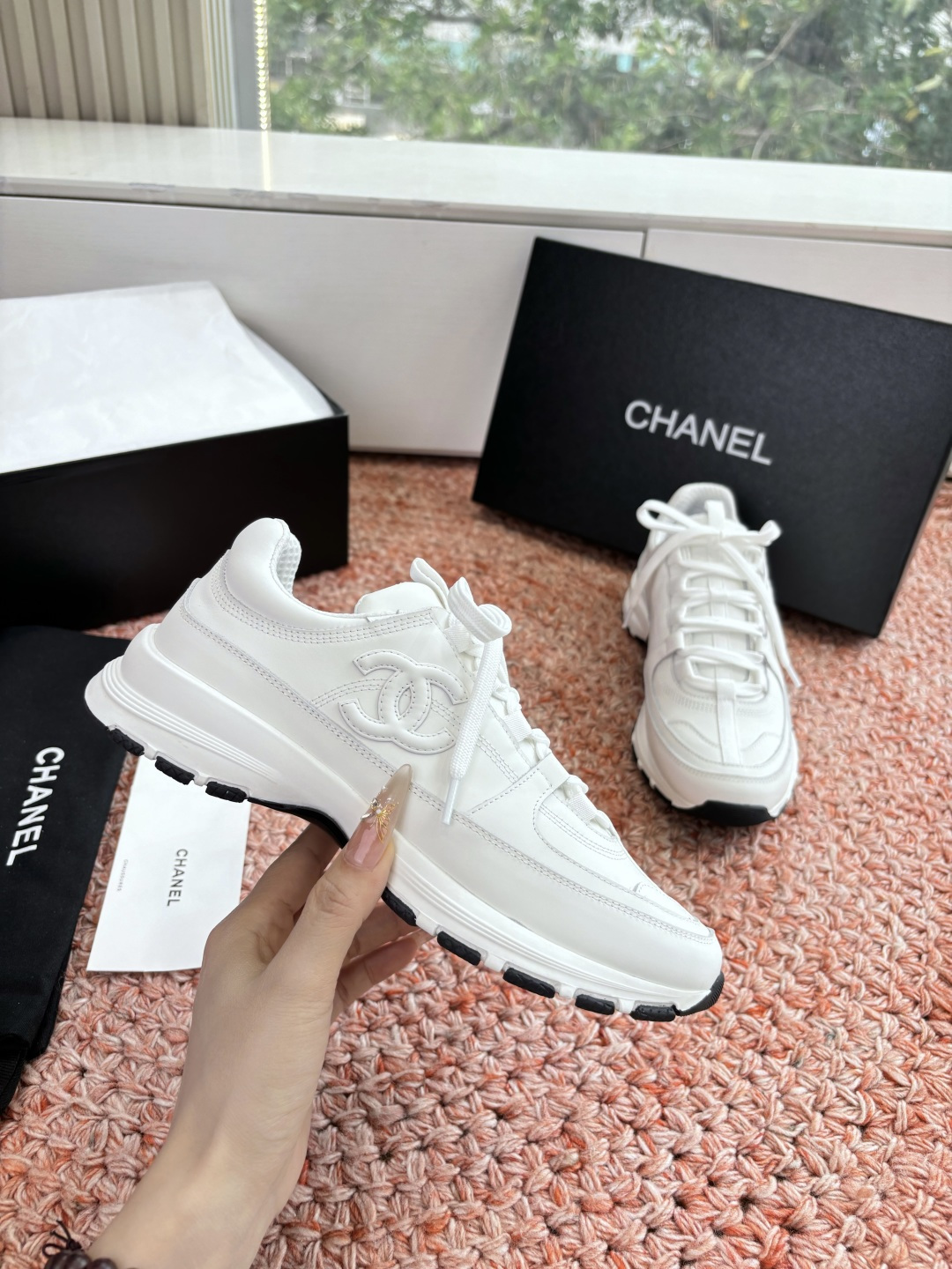 G059😀所见即所得CHANEL/香奈儿新款小香风麂皮圆头熊猫菱格厚底运动鞋时尚增高鞋休闲鞋 面料:进口磨砂牛皮 内里: G059😀所见即所得CHANEL/香奈儿新款小香风麂皮圆头熊猫菱格厚底运动鞋时尚增高鞋休闲鞋 面料:进口磨砂牛皮 内里: