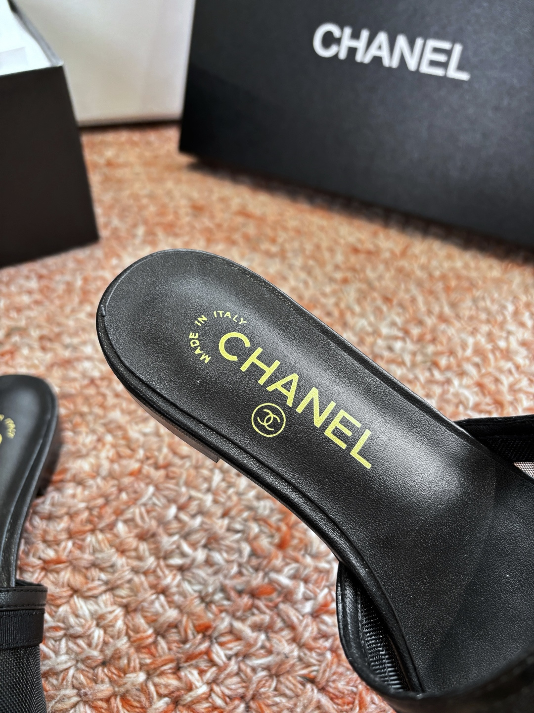 P厂价310🌾G299所见即所得CHANE*｜小香26C新品网纱双C蝴蝶结拖鞋当小香经典符号邂逅26C夏