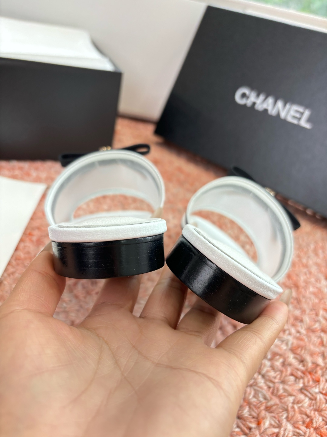 P厂价310🌾G299所见即所得CHANE*｜小香26C新品网纱双C蝴蝶结拖鞋当小香经典符号邂逅26C夏