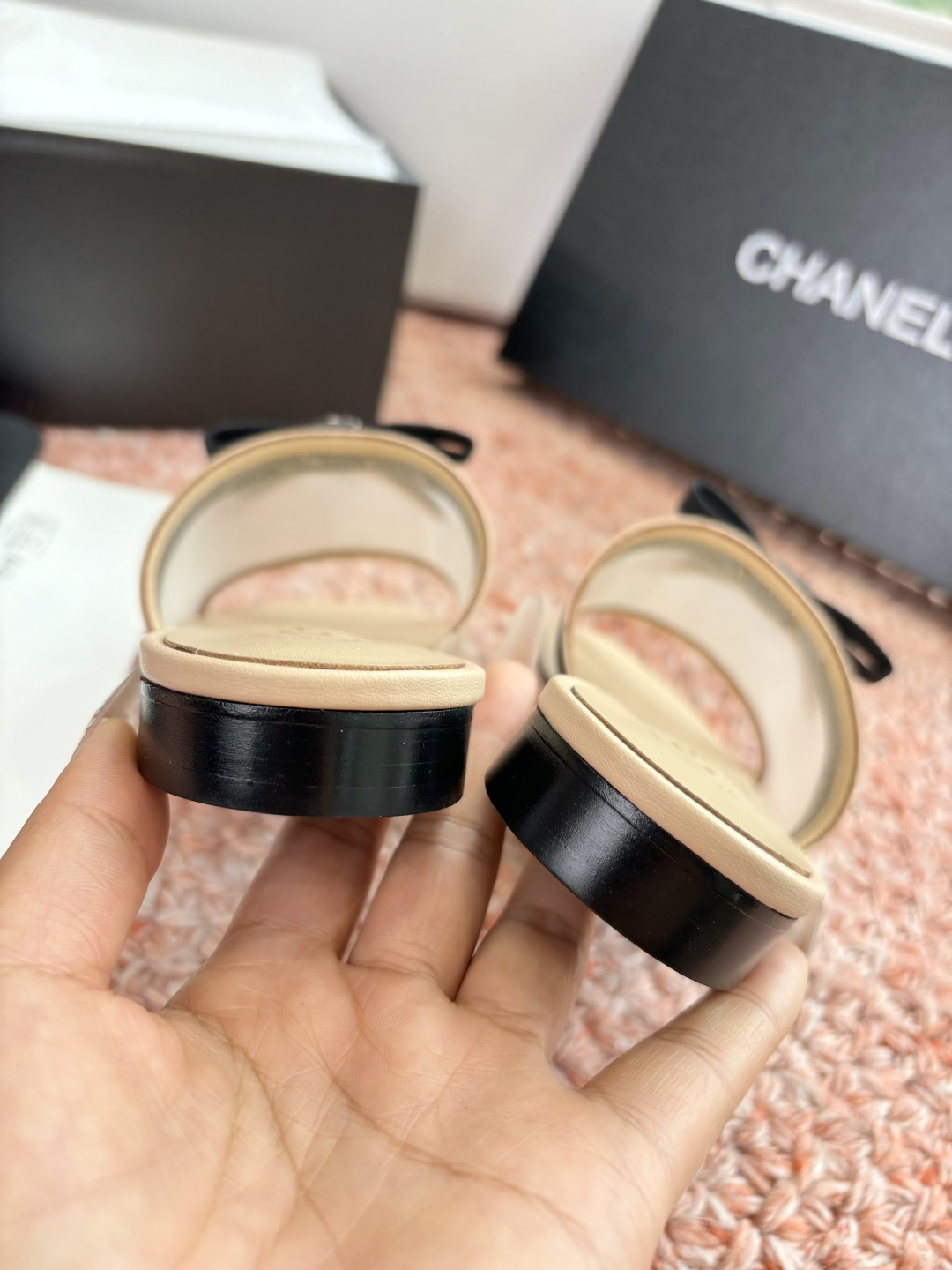 P厂价310🌾G299所见即所得CHANE*｜小香26C新品网纱双C蝴蝶结拖鞋当小香经典符号邂逅26C夏