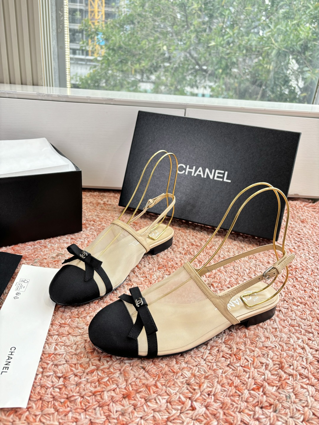 P厂价320🌾G299所见即所得CHANE*｜小香26C新品网纱双C蝴蝶结拖鞋凉鞋当小香经典符号邂逅26