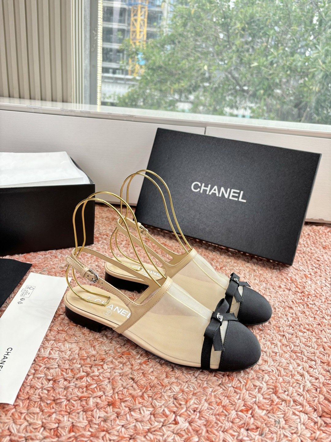 P厂价320🌾G299所见即所得CHANE*｜小香26C新品网纱双C蝴蝶结拖鞋凉鞋当小香经典符号邂逅26