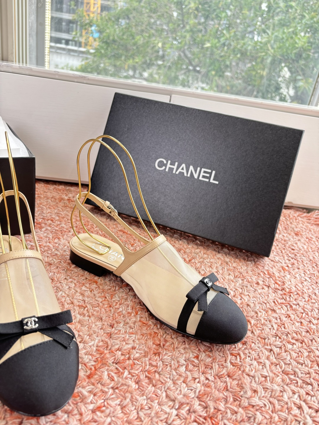 P厂价320🌾G299所见即所得CHANE*｜小香26C新品网纱双C蝴蝶结拖鞋凉鞋当小香经典符号邂逅26