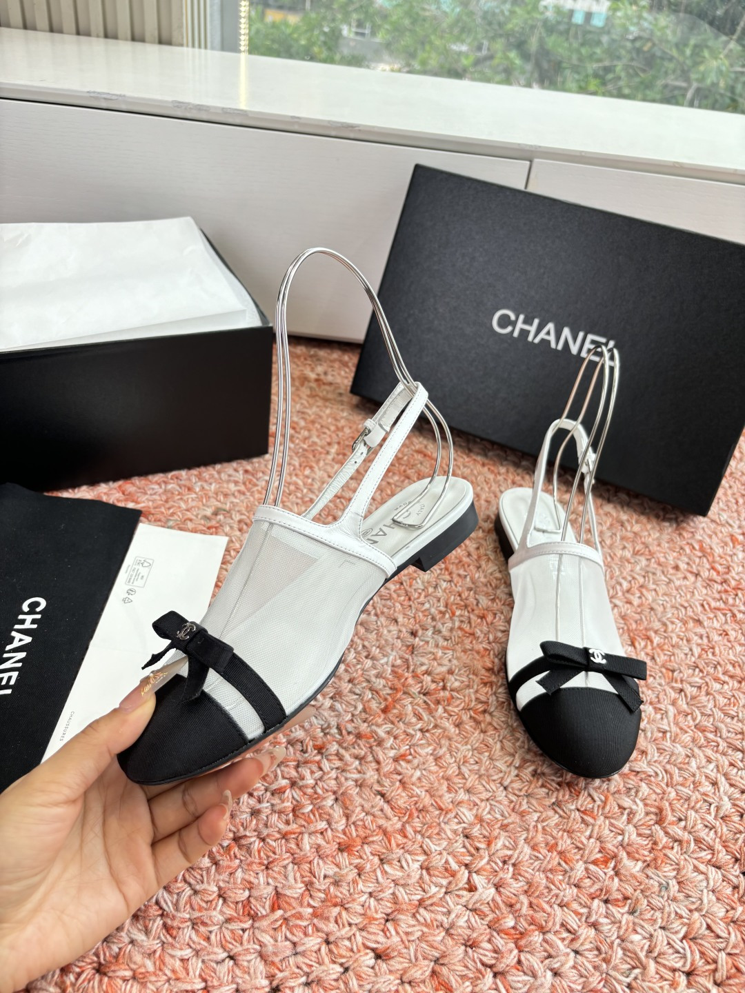 P厂价320🌾G299所见即所得CHANE*｜小香26C新品网纱双C蝴蝶结拖鞋凉鞋当小香经典符号邂逅26