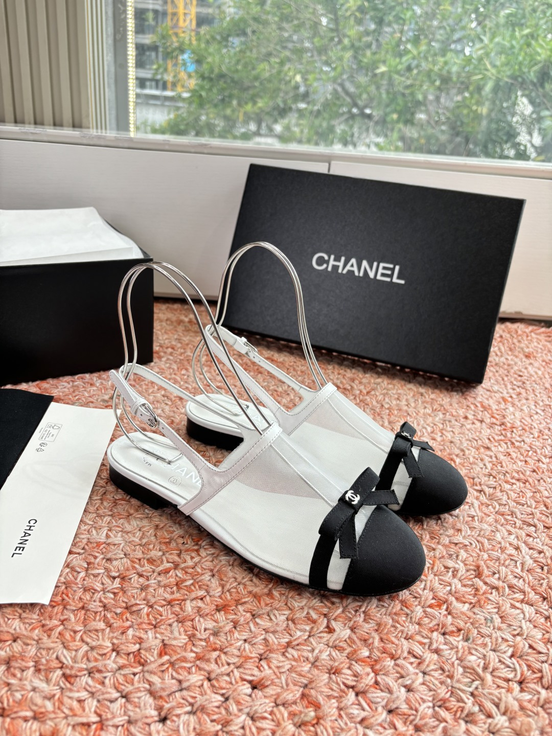P厂价320🌾G299所见即所得CHANE*｜小香26C新品网纱双C蝴蝶结拖鞋凉鞋当小香经典符号邂逅26