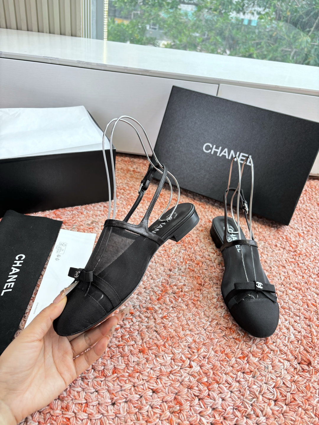 P厂价320🌾G299所见即所得CHANE*｜小香26C新品网纱双C蝴蝶结拖鞋凉鞋当小香经典符号邂逅26