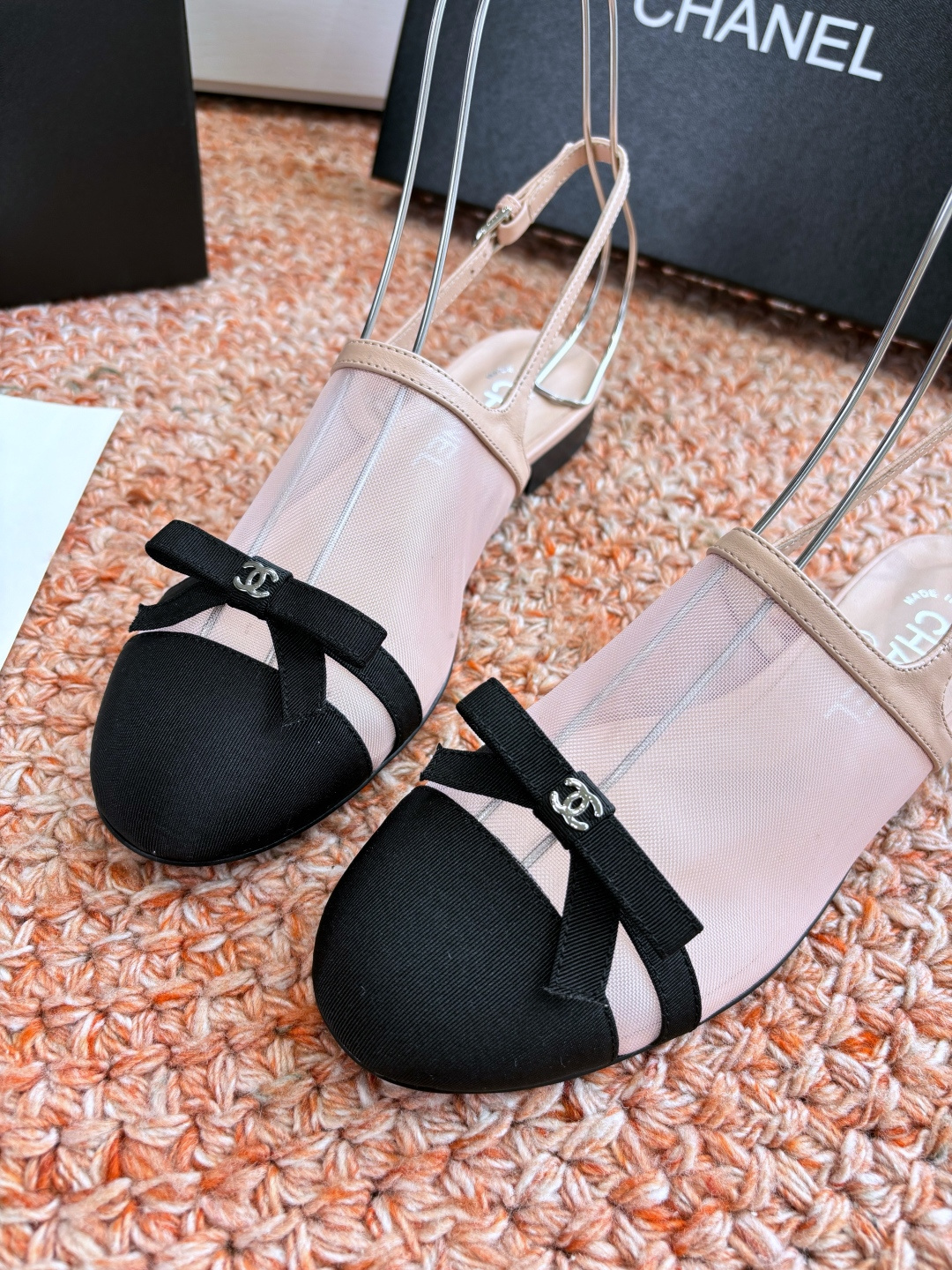 P厂价320🌾G299所见即所得CHANE*｜小香26C新品网纱双C蝴蝶结拖鞋凉鞋当小香经典符号邂逅26