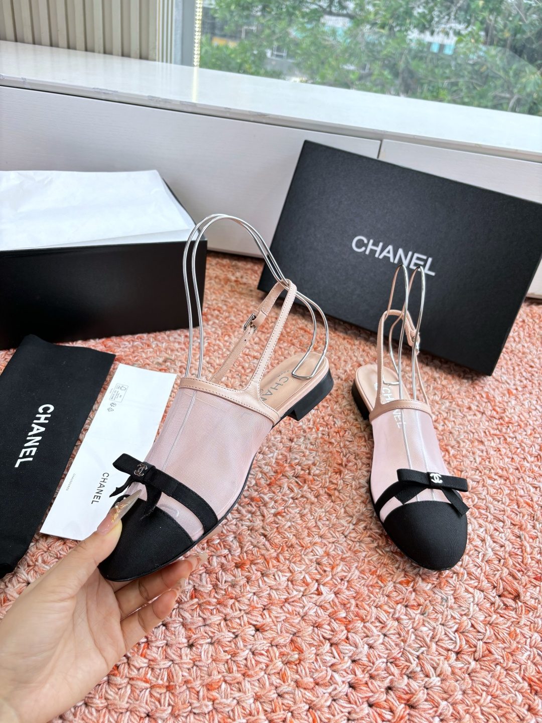 P厂价320🌾G299所见即所得CHANE*｜小香26C新品网纱双C蝴蝶结拖鞋凉鞋当小香经典符号邂逅26
