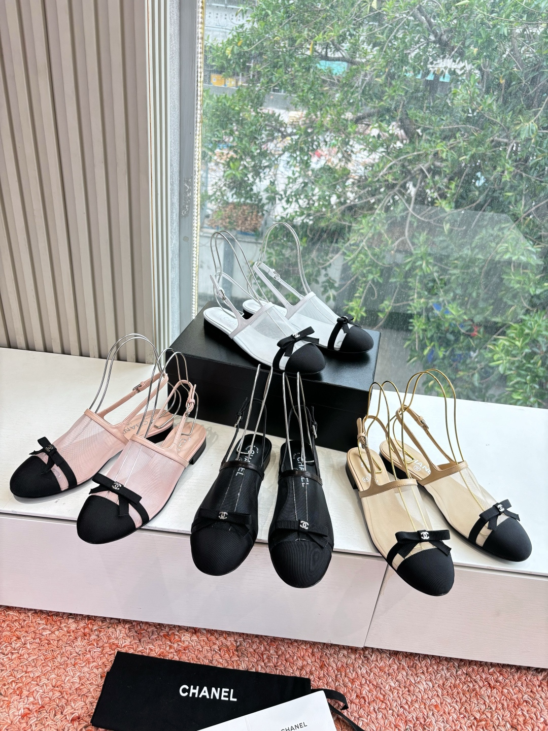 P厂价320🌾G299所见即所得CHANE*｜小香26C新品网纱双C蝴蝶结拖鞋凉鞋当小香经典符号邂逅26