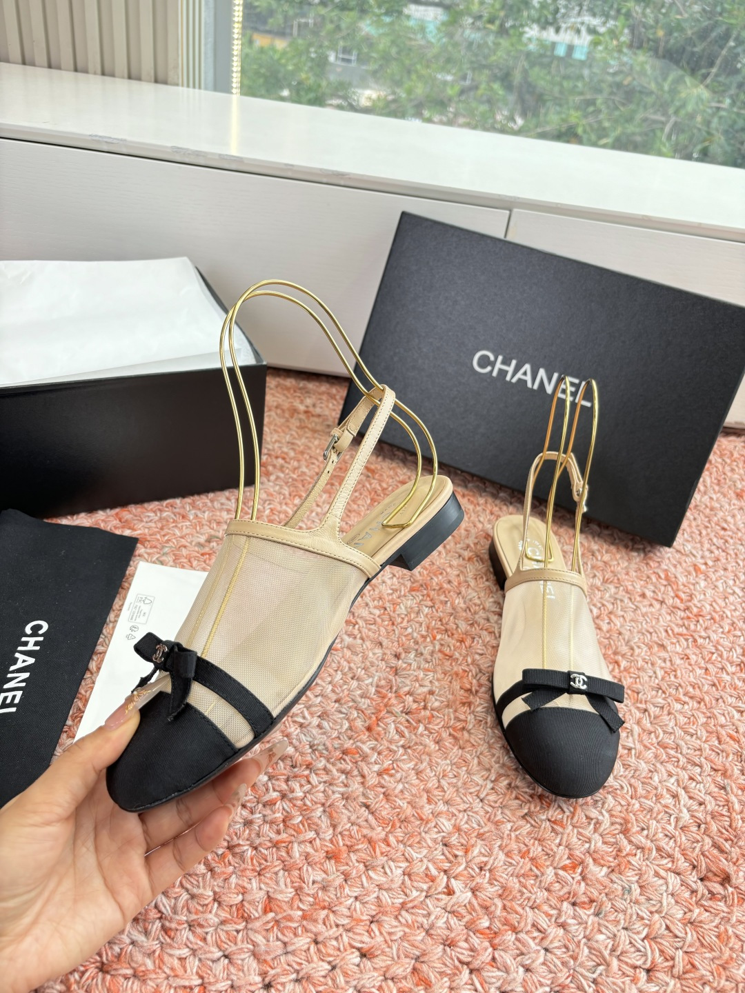 P厂价320🌾G299所见即所得CHANE*｜小香26C新品网纱双C蝴蝶结拖鞋凉鞋当小香经典符号邂逅26