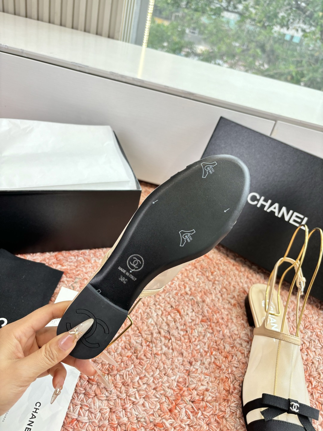P厂价320🌾G299所见即所得CHANE*｜小香26C新品网纱双C蝴蝶结拖鞋凉鞋当小香经典符号邂逅26