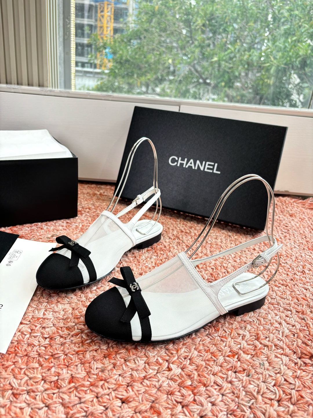 P厂价320🌾G299所见即所得CHANE*｜小香26C新品网纱双C蝴蝶结拖鞋凉鞋当小香经典符号邂逅26