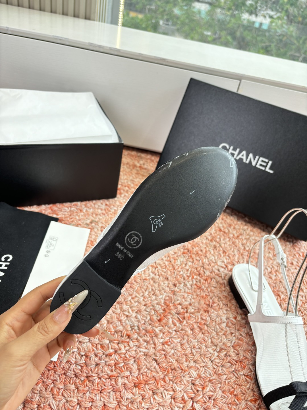 P厂价320🌾G299所见即所得CHANE*｜小香26C新品网纱双C蝴蝶结拖鞋凉鞋当小香经典符号邂逅26