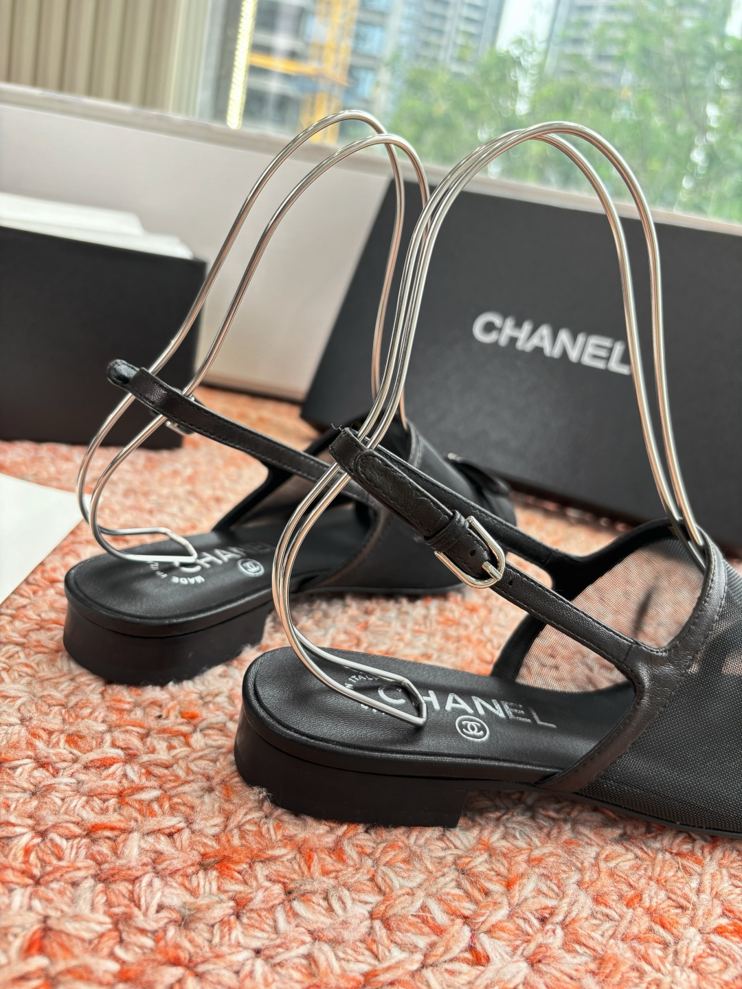 P厂价320🌾G299所见即所得CHANE*｜小香26C新品网纱双C蝴蝶结拖鞋凉鞋当小香经典符号邂逅26