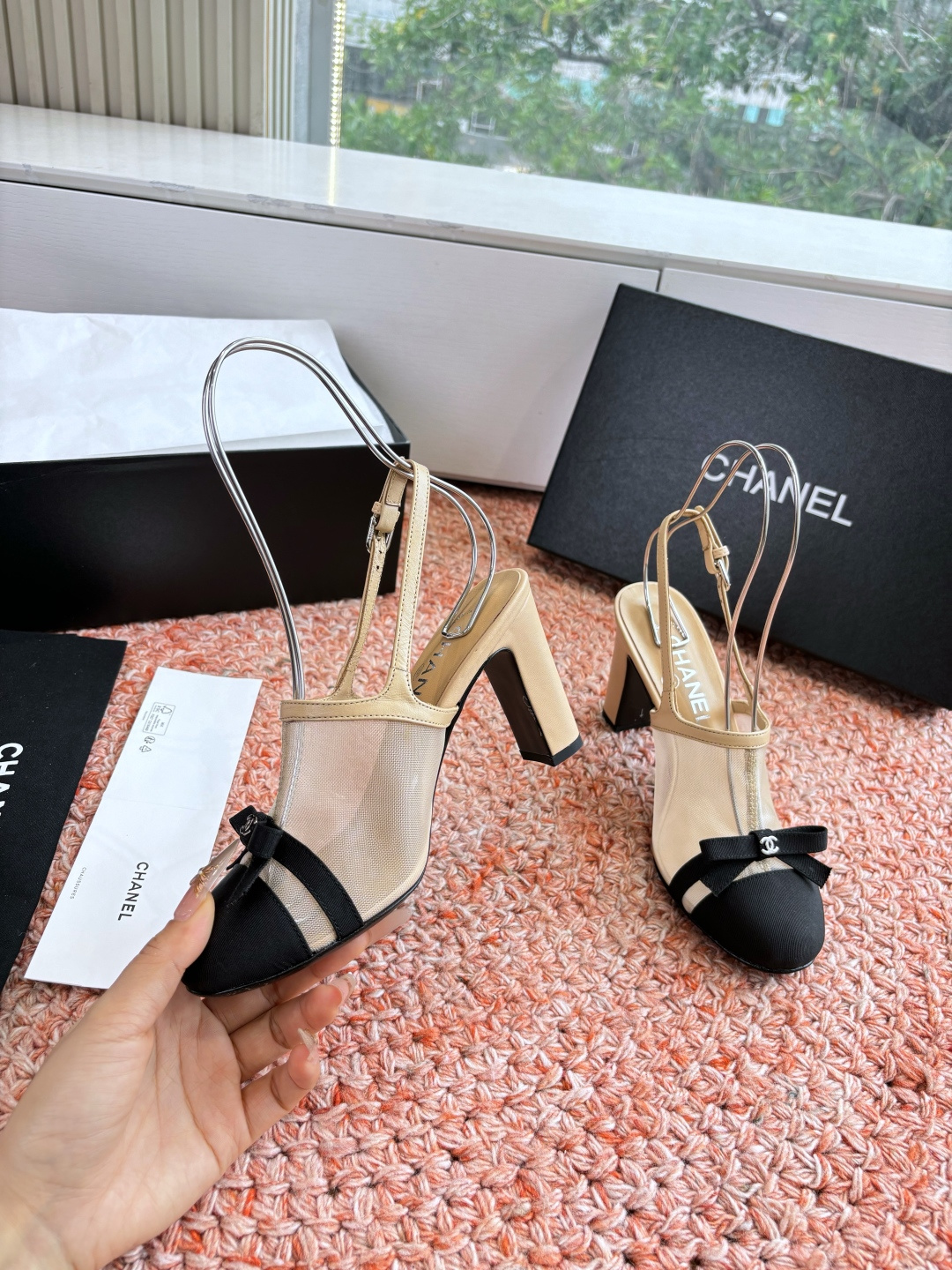 P厂价330🌾G299所见即所得CHANE*｜小香26C新品网纱双C蝴蝶结拖鞋凉鞋当小香经典符号邂逅26