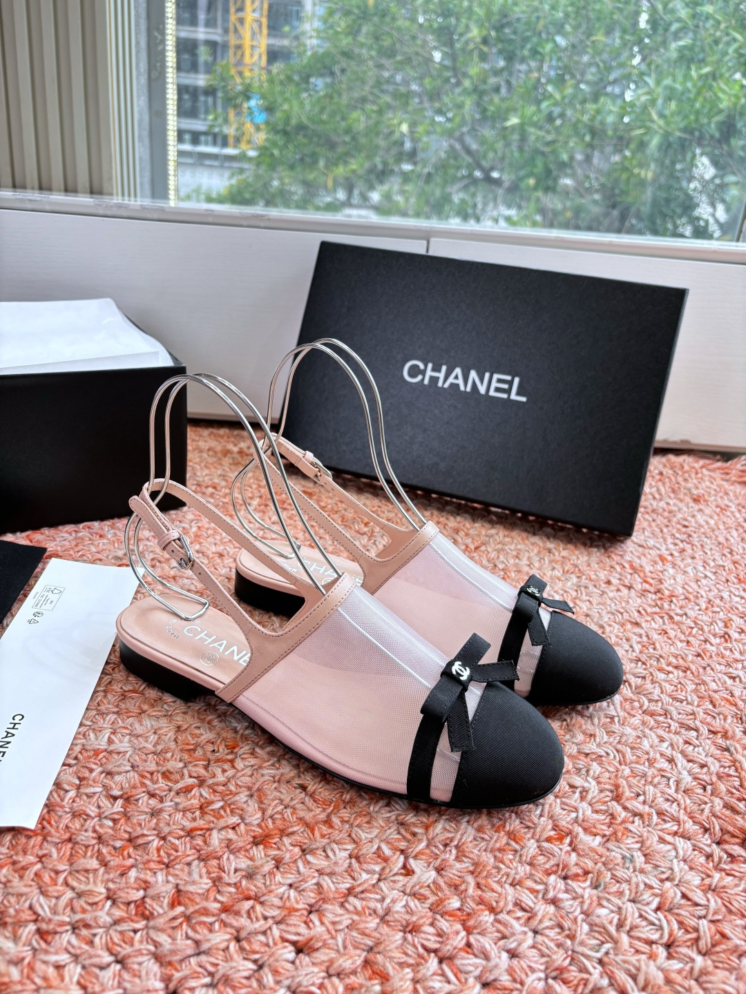 P厂价320🌾G299所见即所得CHANE*｜小香26C新品网纱双C蝴蝶结拖鞋凉鞋当小香经典符号邂逅26