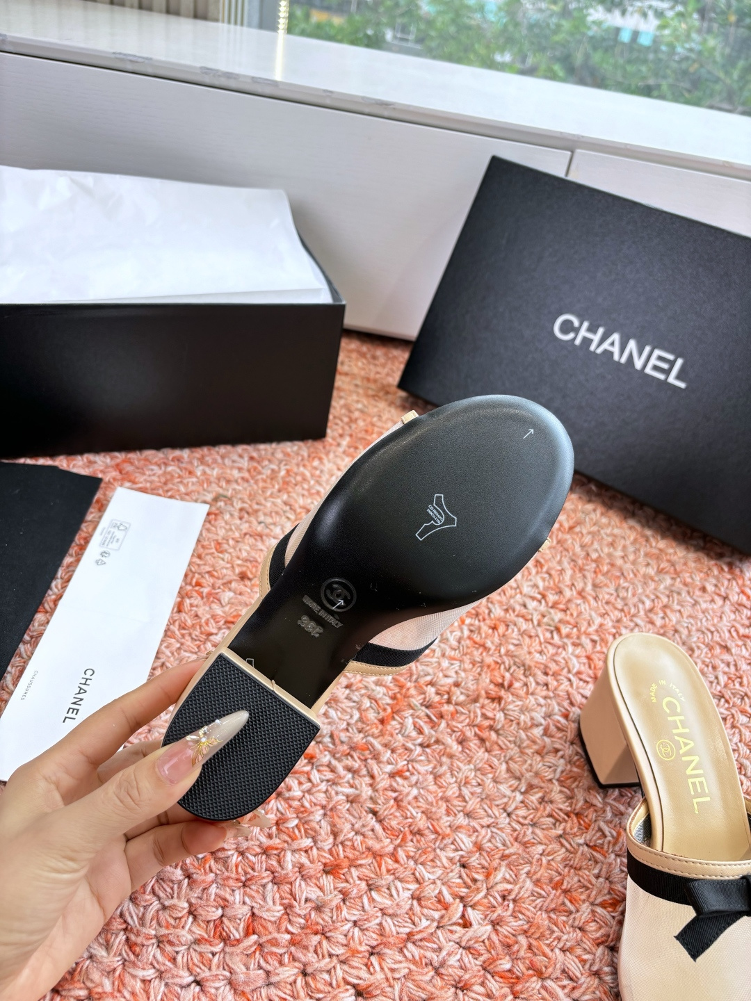 P厂价310🌾G299所见即所得CHANE*｜小香26C新品网纱双C蝴蝶结拖鞋当小香经典符号邂逅26C夏