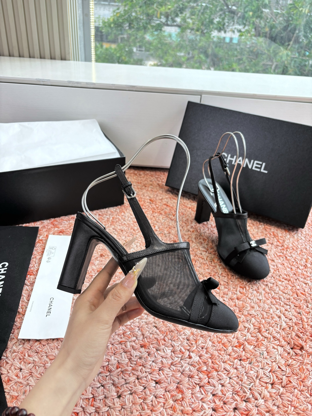 P厂价330🌾G299所见即所得CHANE*｜小香26C新品网纱双C蝴蝶结拖鞋凉鞋当小香经典符号邂逅26